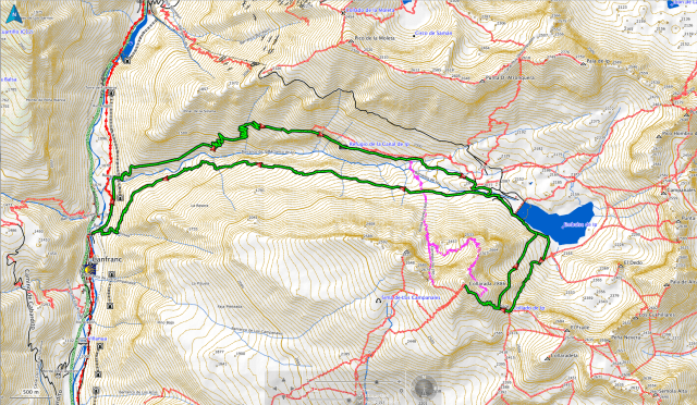 Tracé de la boucle de la Collarada