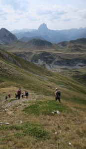 Descente depuis le pic de Moncouges